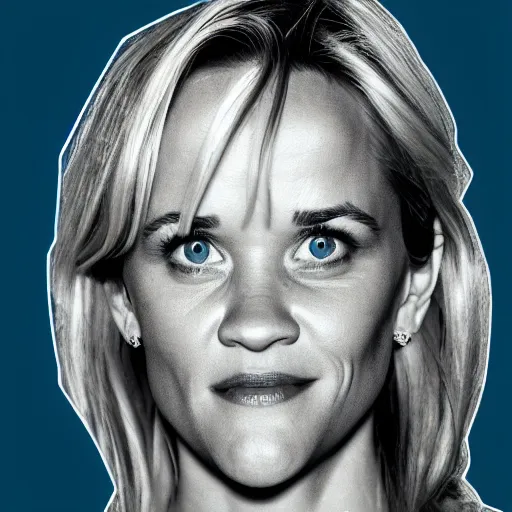 Image similar to a pile of rice double exposure reece witherspoon face