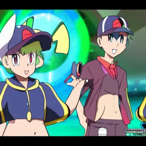 Prompt: a pokemon team hypno grunt circa nabs001 anime