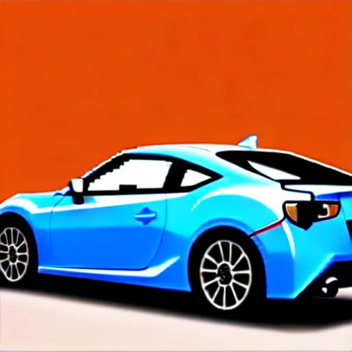 Image similar to “ 8 - bit pixel art of 2 0 1 6 scion fr - s in oceanic blue ”