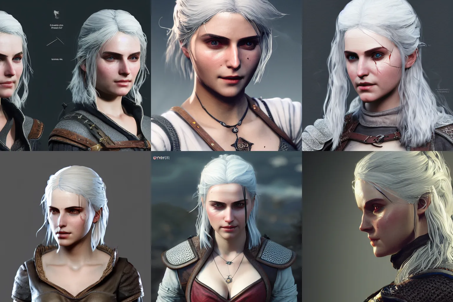 Before & After image - The Witcher: Hi-Res Character Models for