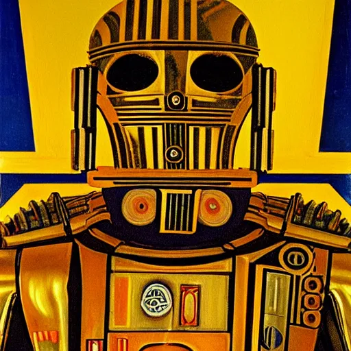 Image similar to painting of c - 3 p 0 by sandro botticelli