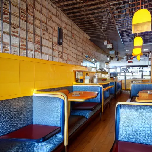 Image similar to wafflehouse interior