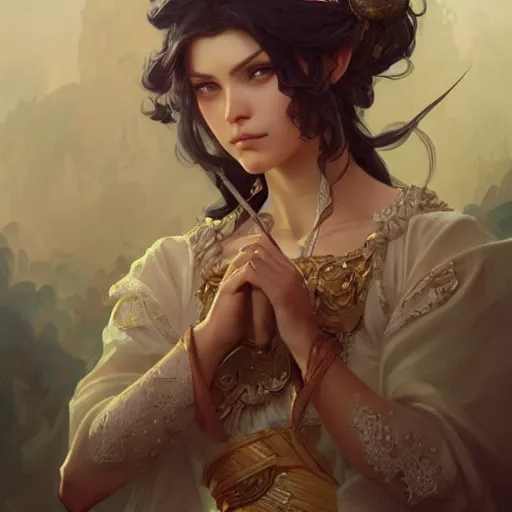 Prompt: shuffles D&D, fantasy, intricate, elegant, highly detailed, digital painting, artstation, concept art, smooth, sharp focus, illustration, art by artgerm and greg rutkowski and alphonse mucha