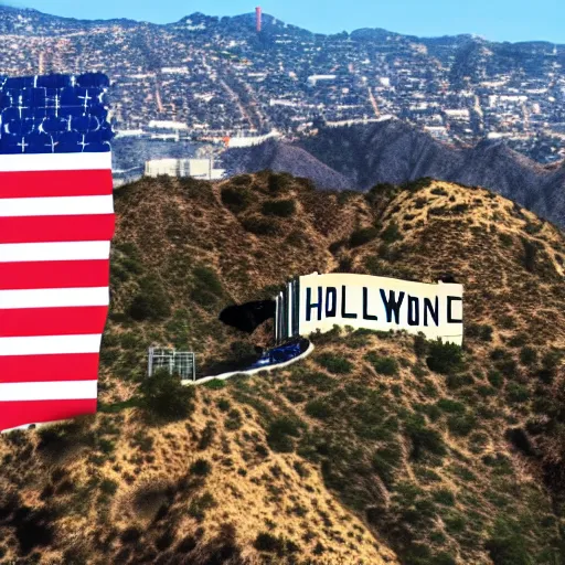 Prompt: recreation of signature of independence of united states in year 2 0 2 1 in california with the hollywood sign in the background. 4 k, hdr, realistic detail.