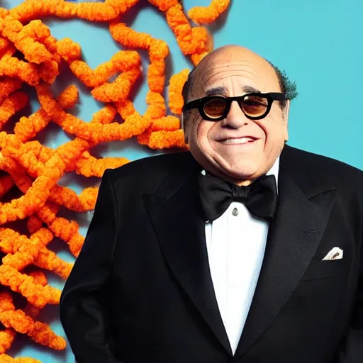 Image similar to danny devito and his cheeto