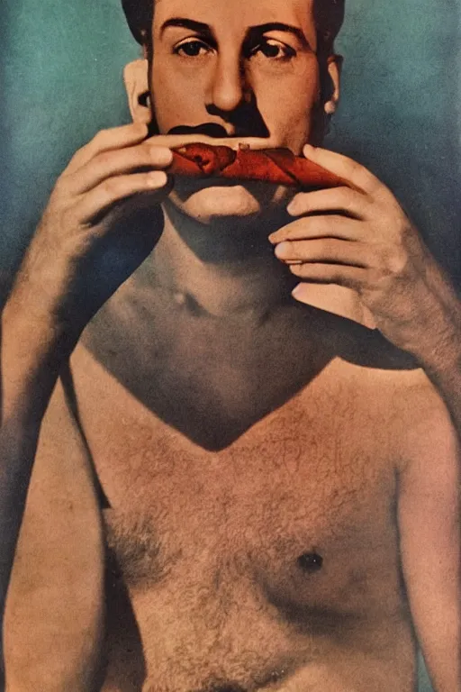 Prompt: a recent photograph of god smoking a cuban cigar by man ray