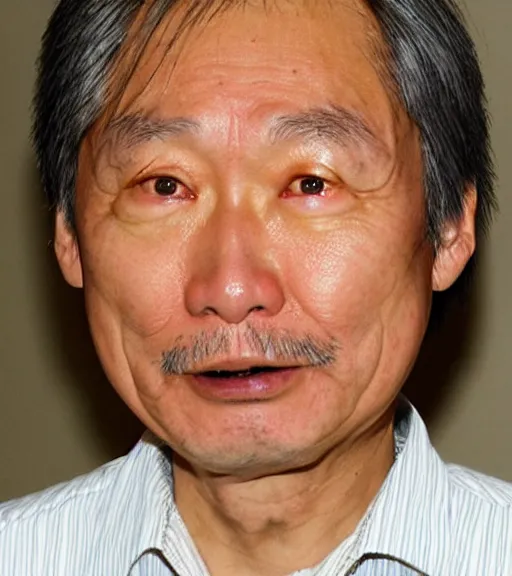 Prompt: shigeru miyamoto as an old man, portrait, photo, award winning