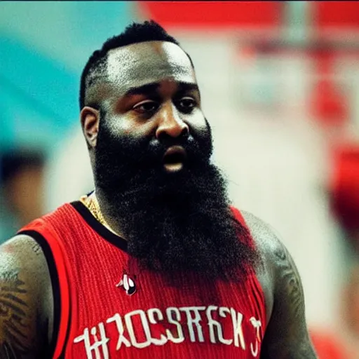 Image similar to Rick Ross as James Harden