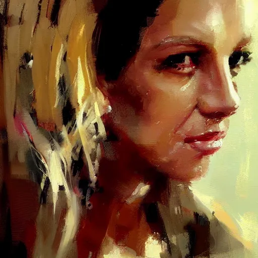 Image similar to face protrait of britney spears, realistic, ultrahd, jeremy mann painting