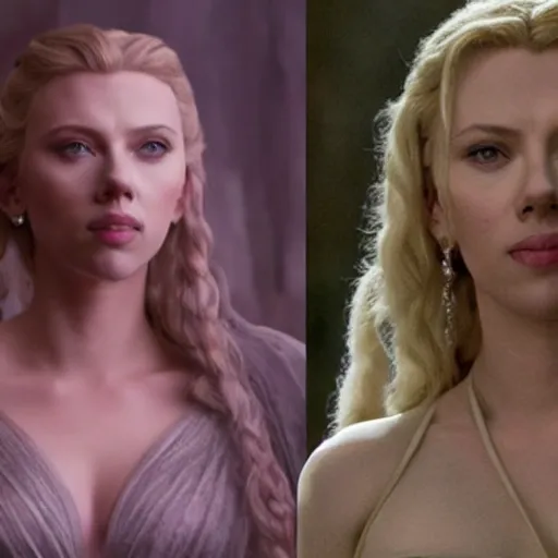 Image similar to scarlett johansson as galadriel