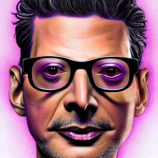 Prompt: close - up jeff goldblum face fused with violet plum, mixed jeff goldplum, fusion jeff goldblum sentient fruit, plum with face of jeff goldblum, highly detailed, unreal engine, 3 d art, digital art, painting by greg rutkowski