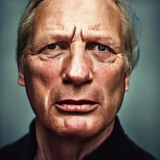 Prompt: face portrait of a swedish man, politically right wing, photo by annie leibovitz