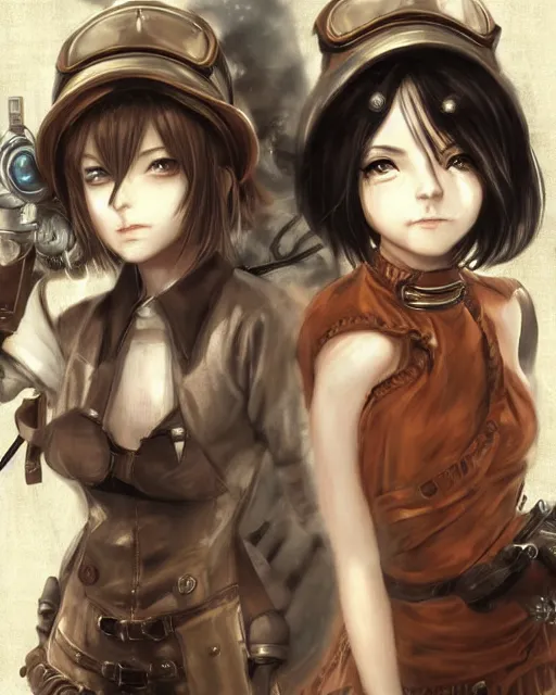 Image similar to portrait Anime Girl steampunk cute-fine-face, pretty face, realistic shaded Perfect face, fine details. Anime. Bioshock steampunk realistic shaded lighting by katsuhiro otomo ghost-in-the-shell, magali villeneuve, artgerm, rutkowski Jeremy Lipkin and Giuseppe Dangelico Pino and Michael Garmash and Rob Rey