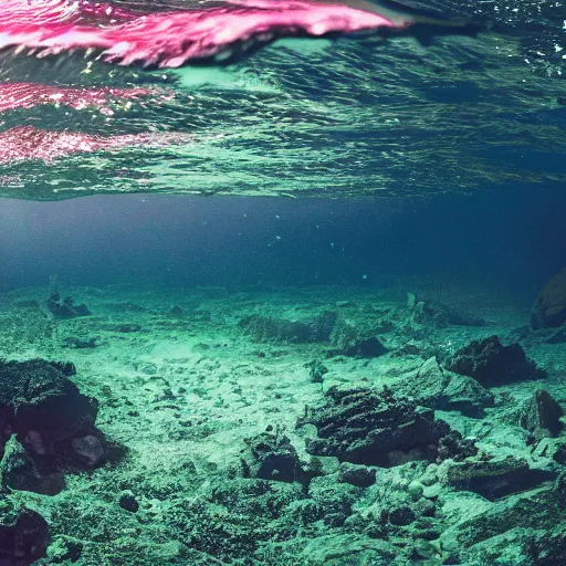 Image similar to photo of a camp fire underwater, highly - detailed, cinematic