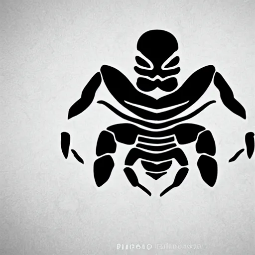 Prompt: a scorpion logo, a cartoon scorpion in circle