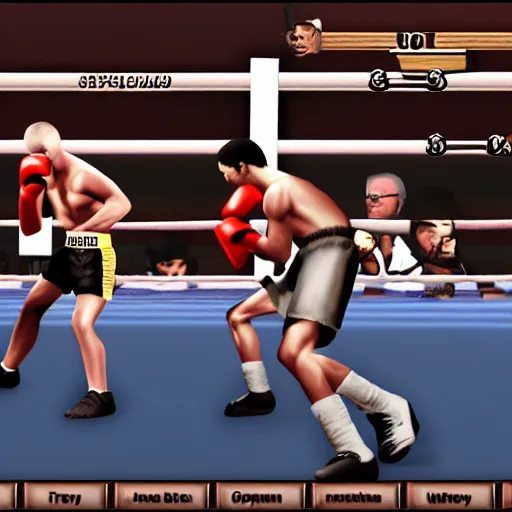 Image similar to screenshot of a boxing game for the playstation 2