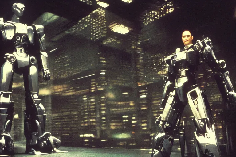 Prompt: Giant robots from the matrix movie