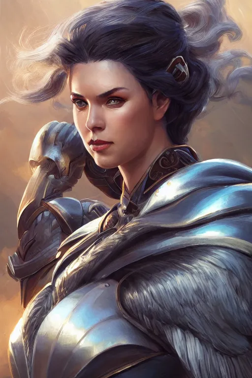 Image similar to amazon valkyrie athena, d & d, fantasy, portrait, highly detailed, headshot, digital painting, trending on artstation, concept art, sharp focus, illustration, art by artgerm and greg rutkowski and magali villeneuve