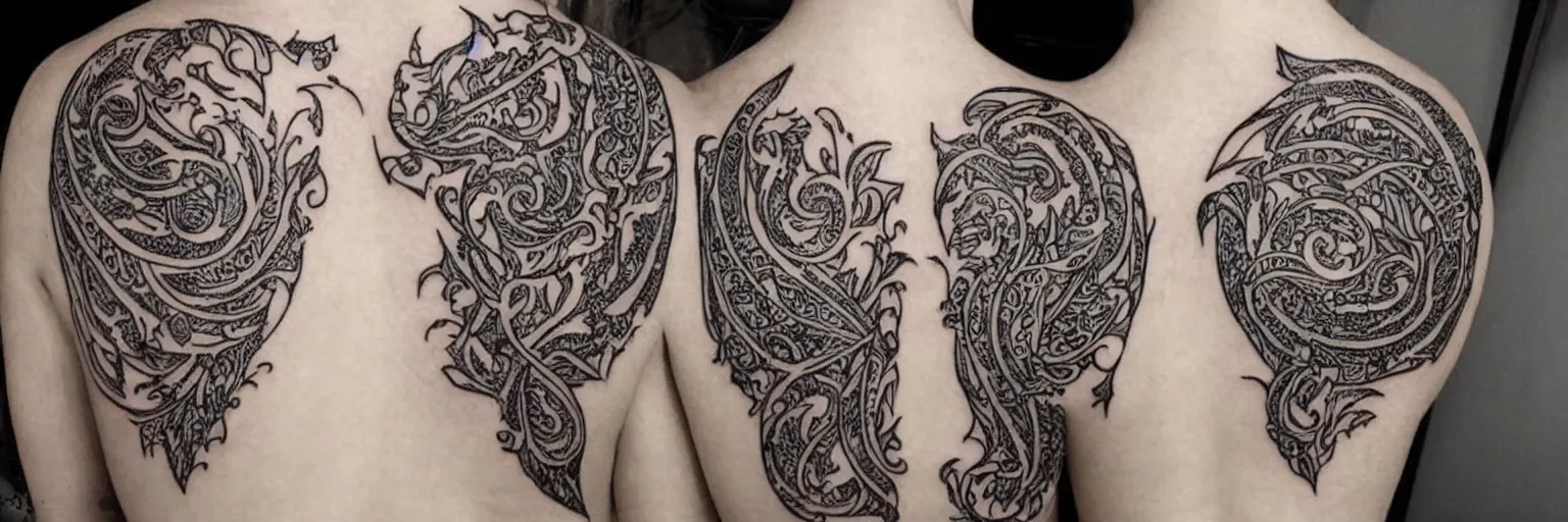 Image similar to intricate design pattern for elvish tattoos
