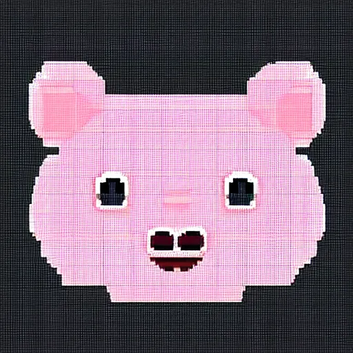 Image similar to cute adorable pig pixel art