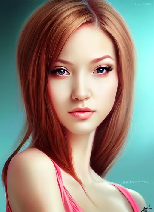 Image similar to a portrait of a pretty young lady by artgerm