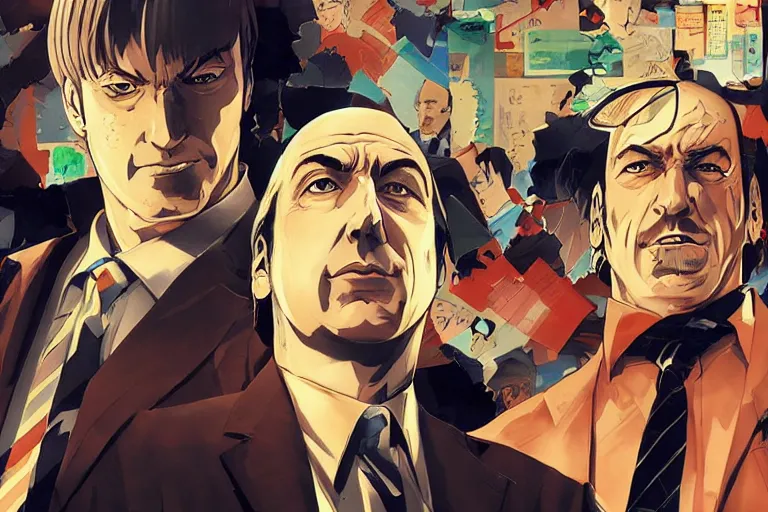 Image similar to better call saul illustration by shigenori soejima