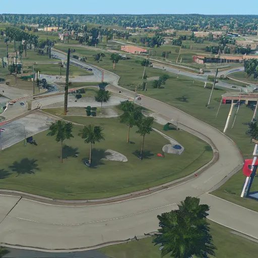 Prompt: pembroke pines florida ground view as seen in gta 5