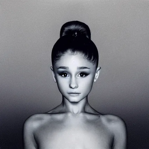 Image similar to ariana grande album cover by terry richardson, zdzisław beksiński and Igor Kieryluk, 4k high quality best