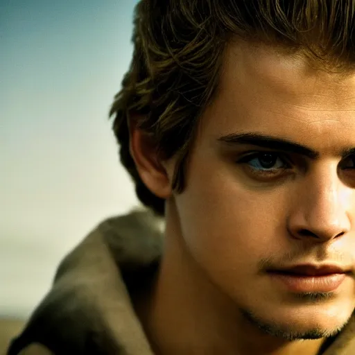 Prompt: anakin skywalker, hayden christensen, star wars, 4k, highly detailed face, professional photography, cinematic, film, low lighting, portrait,