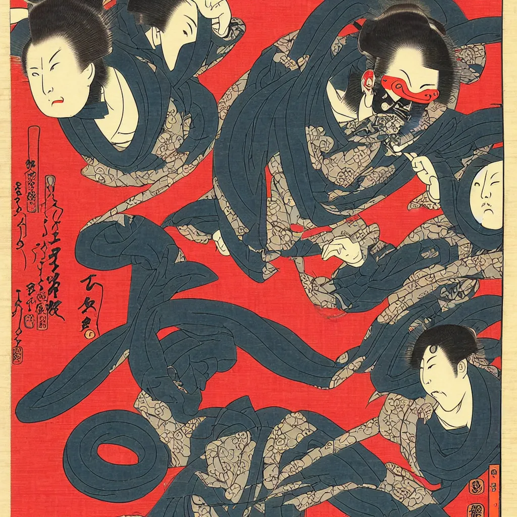 Image similar to ukiyo - e cyberpunk