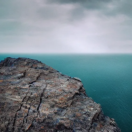 Prompt: the edge of the world, hyperrealistic photography