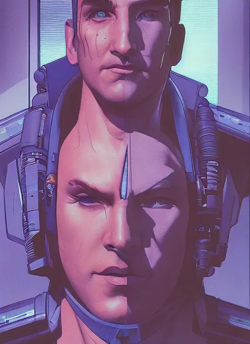 Image similar to cyberpunk policeman. portrait by stonehouse and mœbius and will eisner and gil elvgren and pixar. realistic proportions. cyberpunk 2 0 7 7, apex, blade runner 2 0 4 9 concept art. cel shading. attractive face. thick lines.