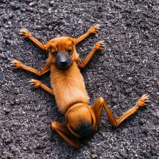 Prompt: photo of a hybrid between an ant and a puppy