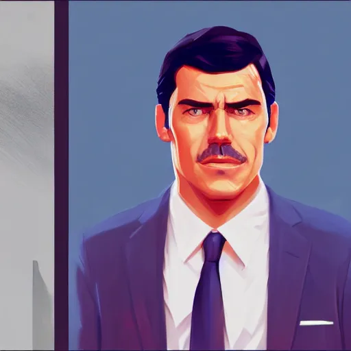 Image similar to Portrait of Pedro Sanchez, spanish prime minister, mattepainting concept Blizzard pixar maya engine on stylized background splash comics global illumination lighting artstation lois van baarle, ilya kuvshinov, rossdraws