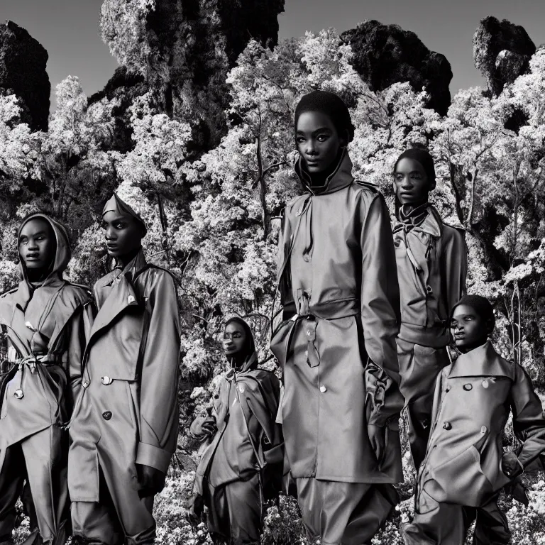 Image similar to fashion editorial campaign by richard mosse