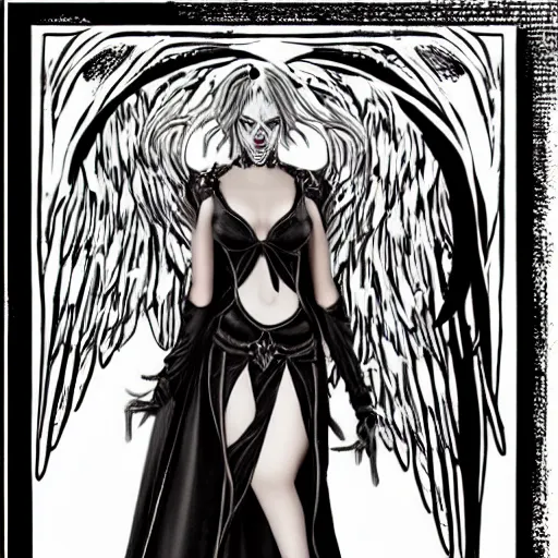 Prompt: vampiric angel, gothic