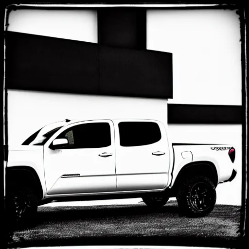 Image similar to “Black and White Illustration of a 2021 Toyota Tacoma TRD Pro”