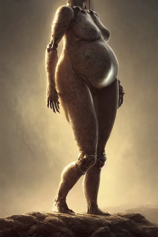 Image similar to robot pregnant with a human, natural lighting, ultra rendered extreme realism and detail, 8 k, highly detailed, realistic, hyper realistic, in the style of greg rutkowski, by artgerm, by gustave dore, by marco turini, photorealistim, sharp focus, majestic, artstation,