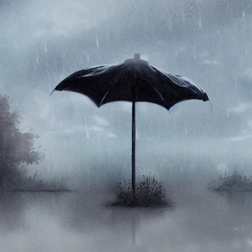 Prompt: rainy day, matte painting