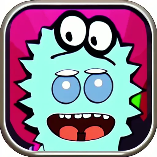 Prompt: evil amazing world of gumball rick and morty icon