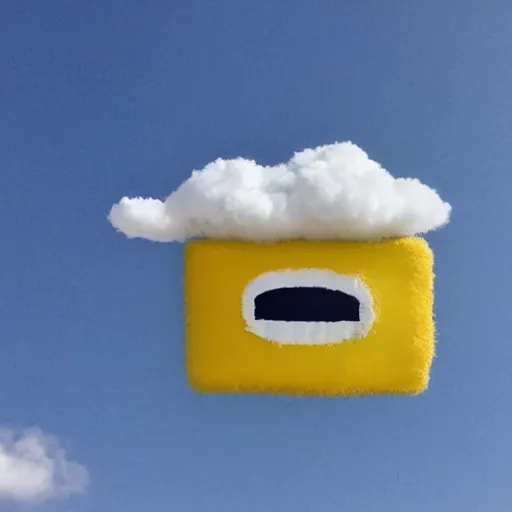 Image similar to a cloud shaped like a minion