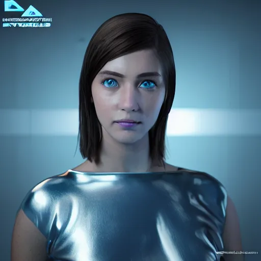 Image similar to “hyperrealistic ultra detailed unreal engine 5 RTX raytracing nvidia hairworks render of portrait of the most beautiful girl with blue eyes. futuristic. very high detailed. By Charli Amani. By Tsubasa Nakai. Photorealistic render”