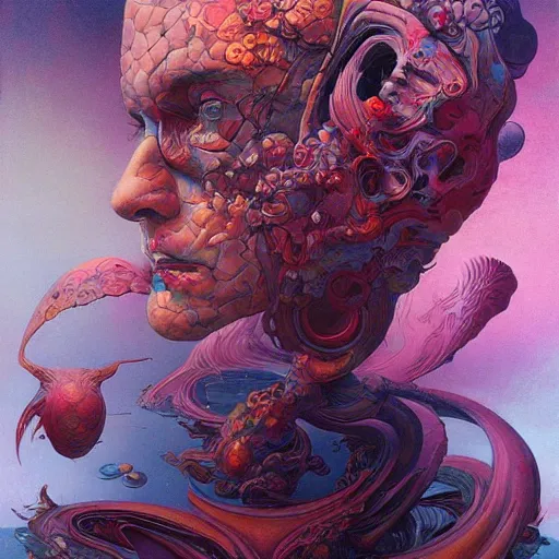 Prompt: art by james jean, beksinski, lisa frank, android jones, syd mead, tomasz alen kopera, james gurney, moebius