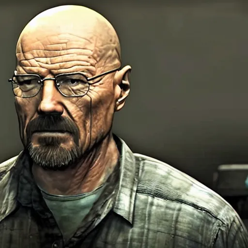 Image similar to Walter White in the last of us 2 4K quality super realistic