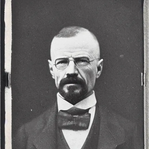 Image similar to tintype photo of walter white, 1 8 8 0 s