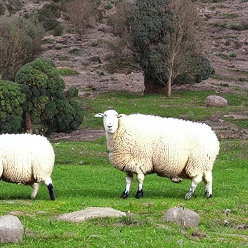 Prompt: sheep that looks like broccoli, broccoli sheep, sheep