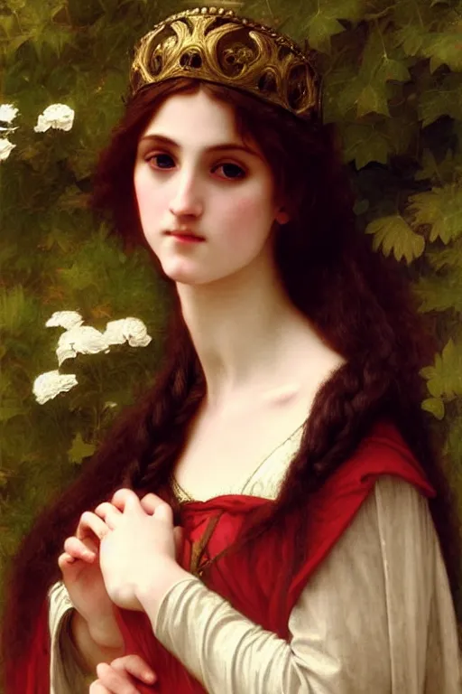 Image similar to medieval princess, painting by rossetti bouguereau, detailed art, artstation