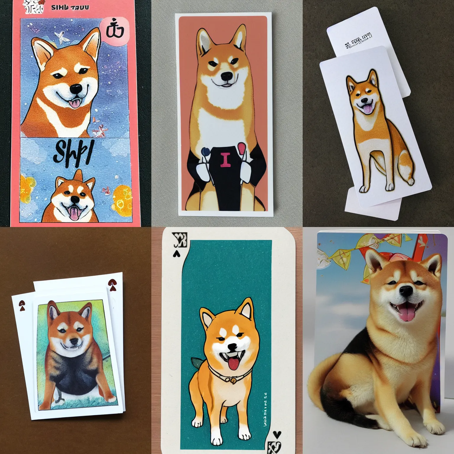 Prompt: Shiba Inu tarrot card