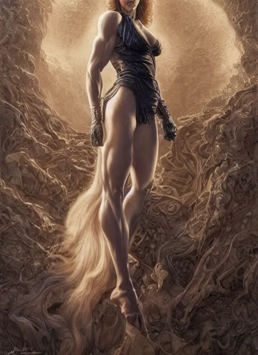 Image similar to muscled Nicole Kidman as a ruggedly handsome hero, intricate, elegant, highly detailed, centered, digital painting, artstation, concept art, smooth, sharp focus, illustration, artgerm, donato giancola, Joseph Christian Leyendecker, WLOP, Boris Vallejo, Artgerm