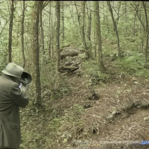 Prompt: Hermann Göring Trail camera footage